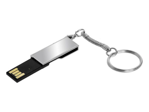 USB 2.0- флешка на 16 Гб с поворотным механизмом и зеркальным покрытием 2