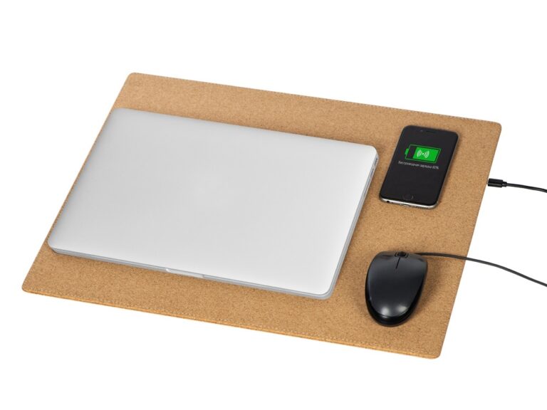 Пробковый коврик для рабочего места с беспроводной зарядкой «Querсus» 9