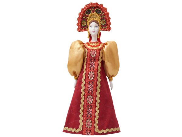 Подарочный набор: кукла фарфоровая, чай "Малина с мятой" 15
