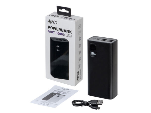 Портативный внешний аккумулятор «FAST», 30000 mAh 8
