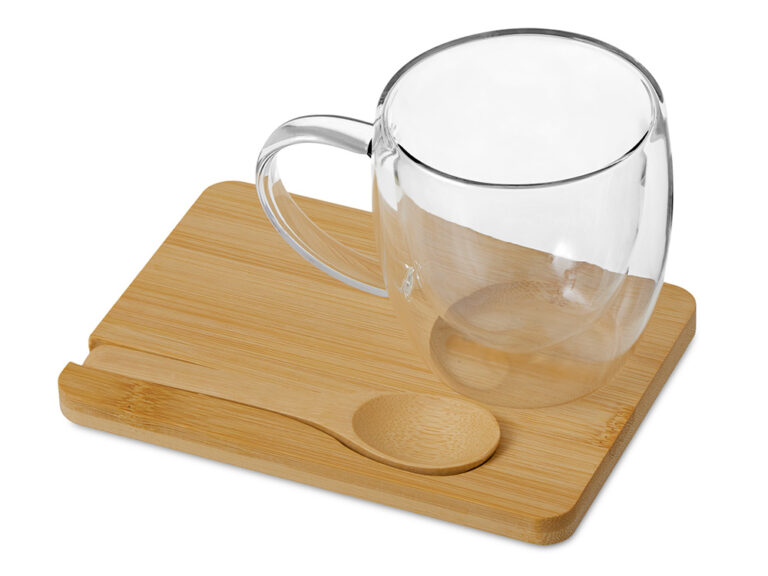 Кружка с двойными стенками на подставке с ложкой «Teatrio» 13