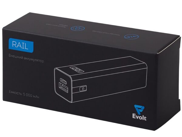 Внешний аккумулятор «Rail» c дисплеем, 5000 mAh 9
