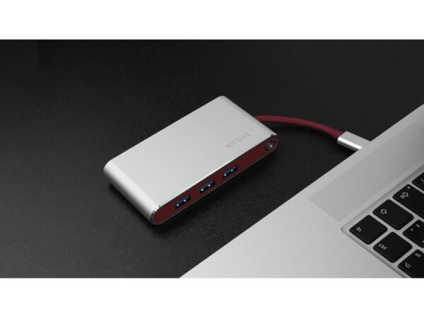 Хаб 8-в-1 Type-C «Hermes», USB 3.0 x 3, Type-C PD, HDMI, LAN, картридер 12