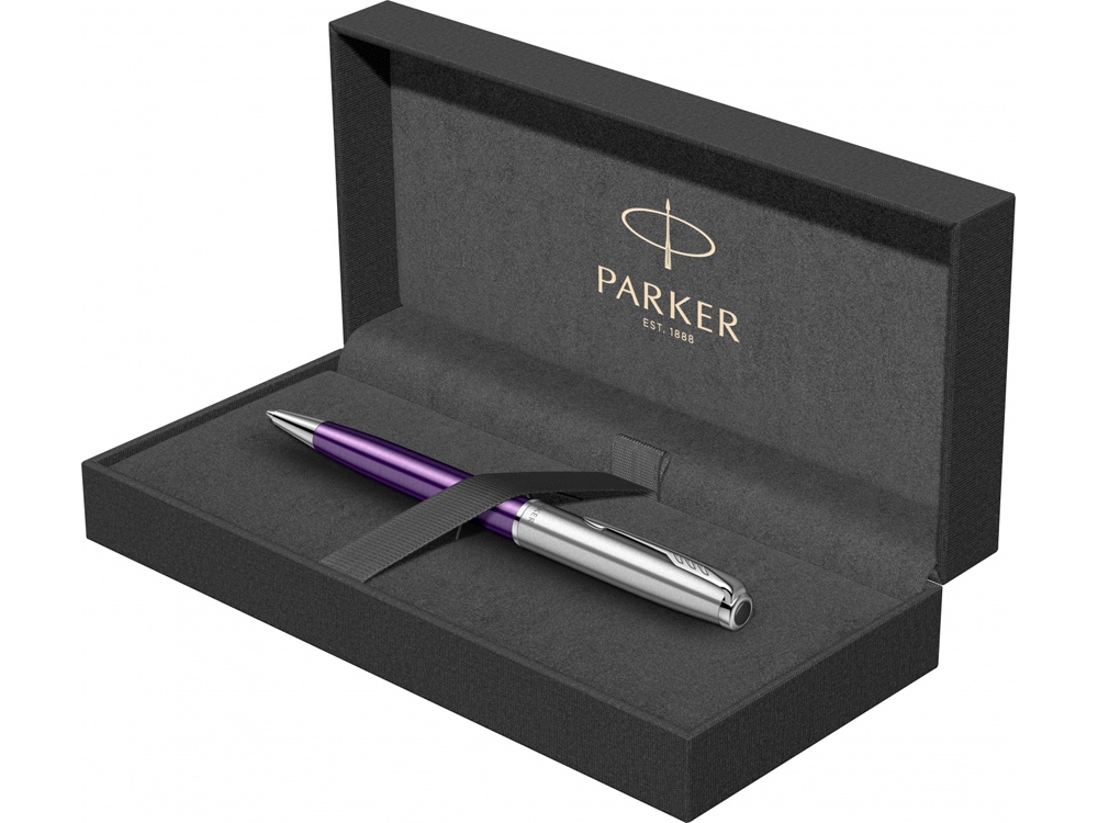 06fcb7d938bb7184.jpg Ручка шариковая Parker «Sonnet Essentials Violet SB Steel CT» 4
