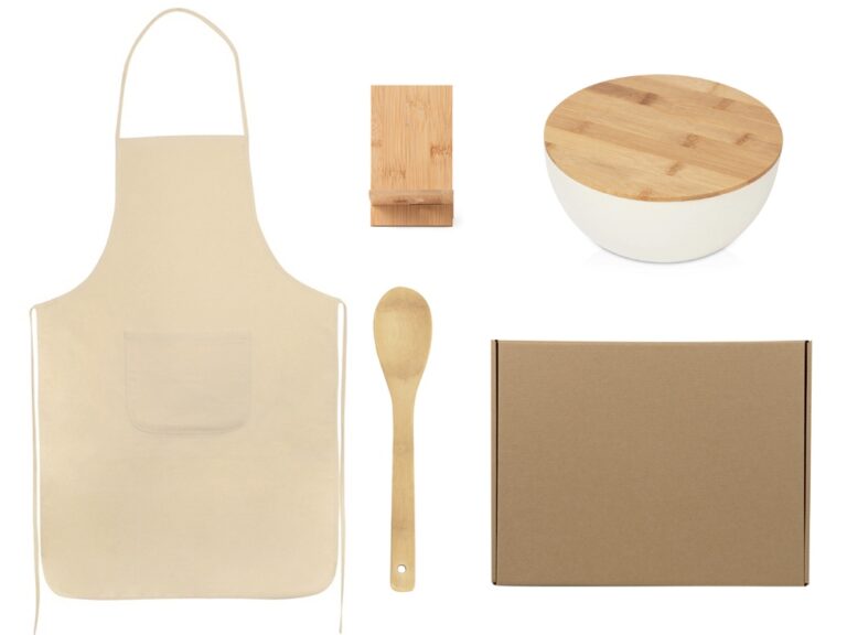 Подарочный набор с салатником, фартуком и подставкой 35