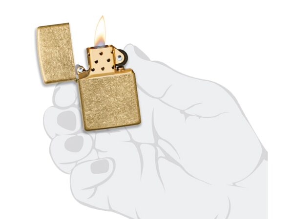 Зажигалка ZIPPO Classic с покрытием Tumbled Brass 9