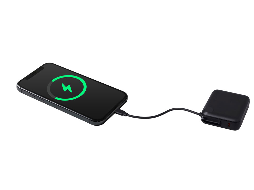 dff4362251cc13cf.jpg Внешний аккумулятор со встроенным кабелем «Liri», QC/PD, 10000 мАч 9