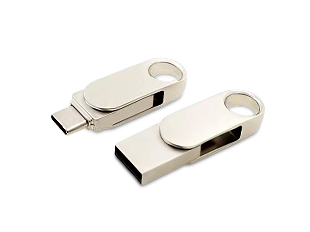 3d60df935cc3377b.jpg USB 3.0- флешка «Uranium» на 32 Гб с поворотным механизмом и дополнительным разъемом Type-C 1