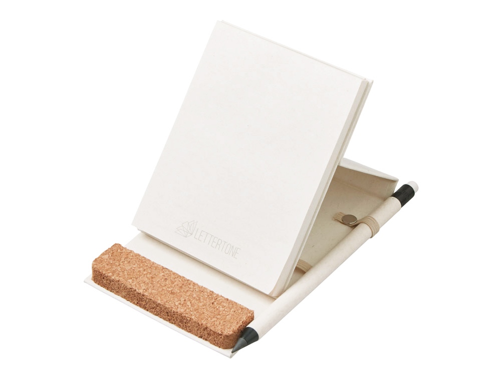 a289195937db5cab.jpg Блокнот А6 «Milky S» с подставкой из пробки 3