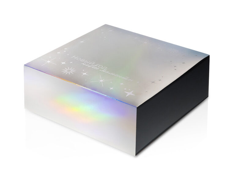 Подарочная коробка с голографическим шубером «Aurora», L 1