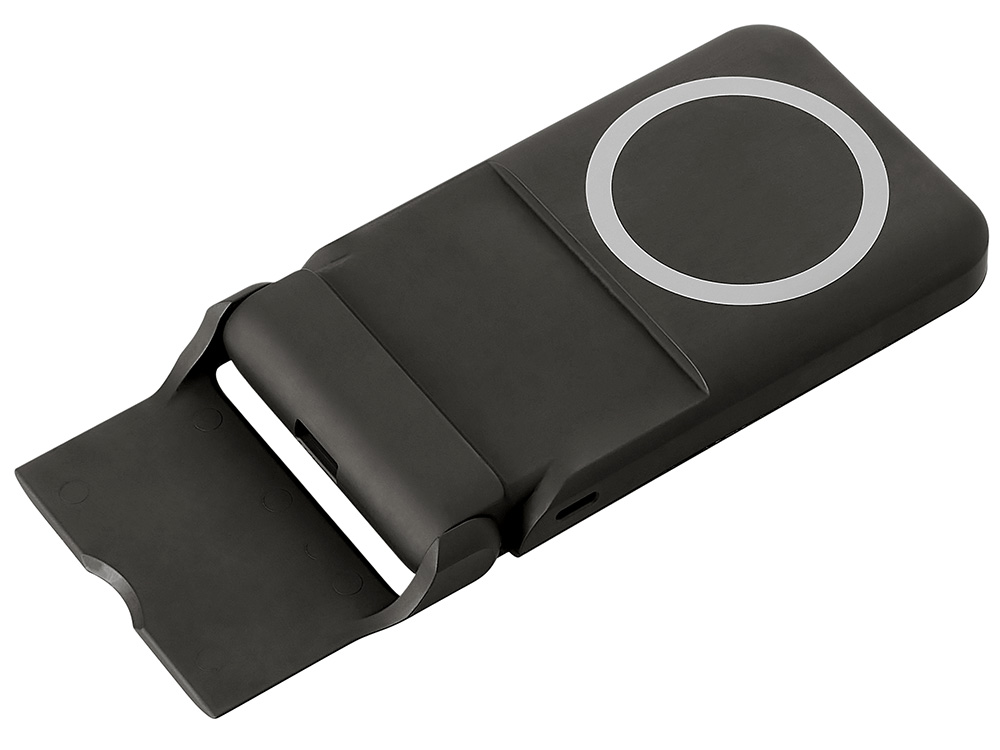 47909ef23ad7704a.jpg Беспроводной внешний аккумулятор с подсветкой лого и подставкой «Magflash», 10000 мАч, 15 Вт 2