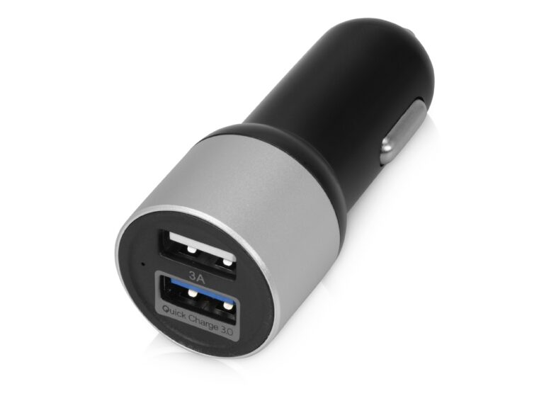 Адаптер автомобильный USB с функцией быстрой зарядки QC 3.0 «TraffIQ» 3