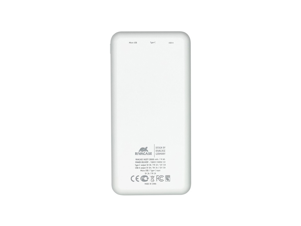 64a046039cc1dbb0.jpg Внешний аккумулятор с быстрой зарядкой VA2571, 20000 mAh 3