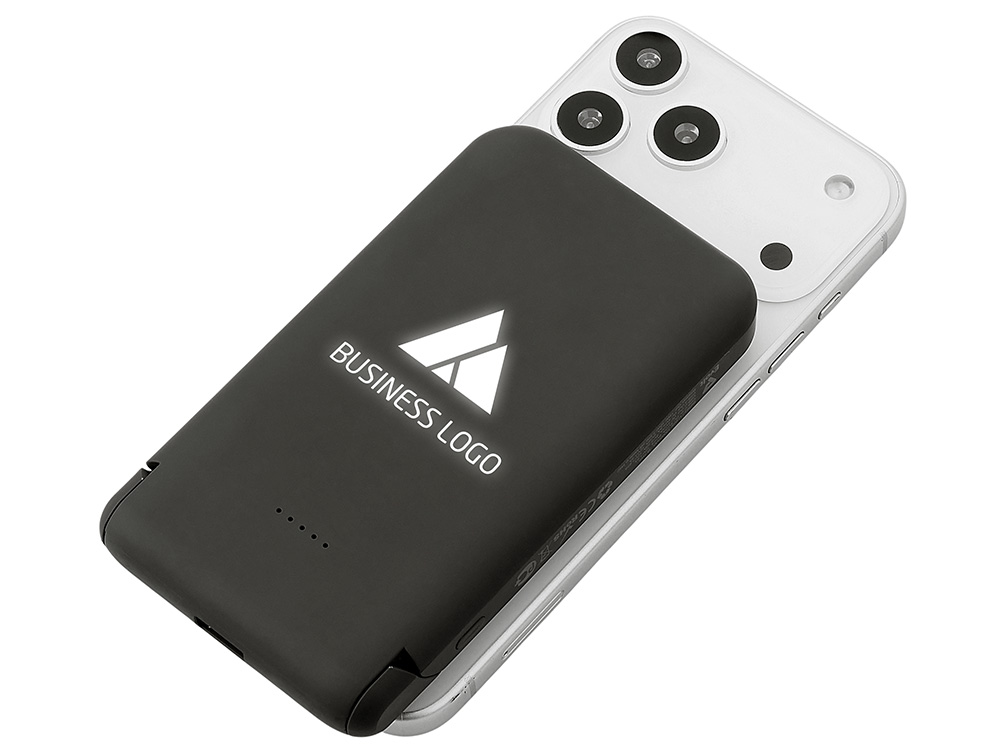 fe443daf96d02f0d.jpg Беспроводной внешний аккумулятор с подсветкой лого и подставкой «Magflash», 10000 мАч, 15 Вт 10