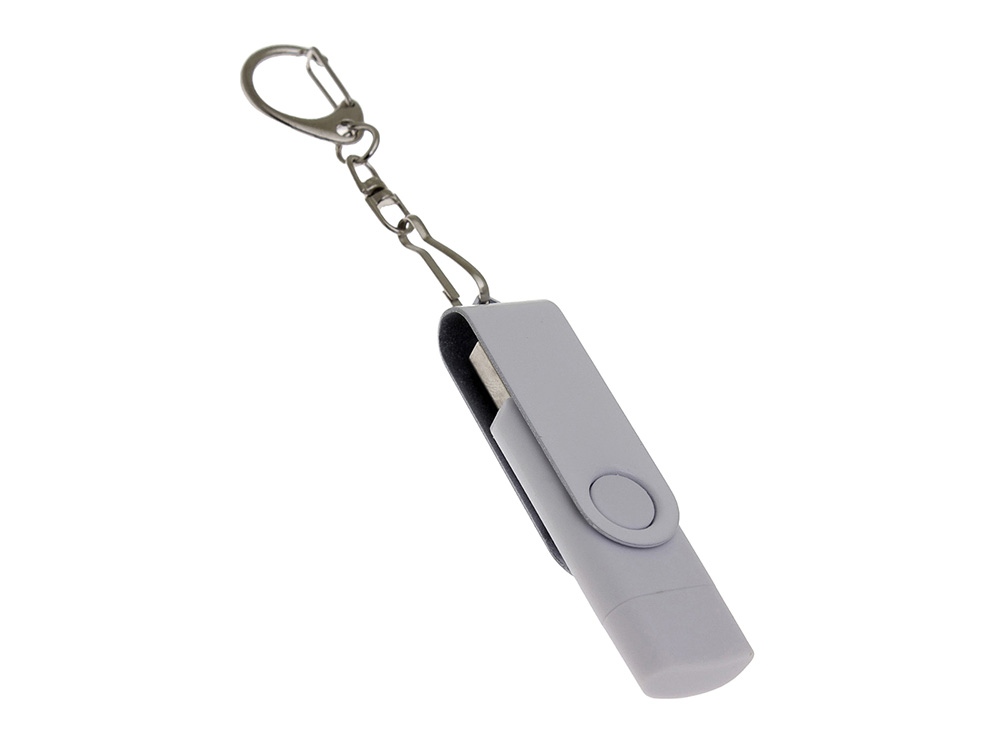 05439023144e8cc0.jpg USB 2.0- флешка на 16 Гб с поворотным механизмом и дополнительным разъемом Type-C 1