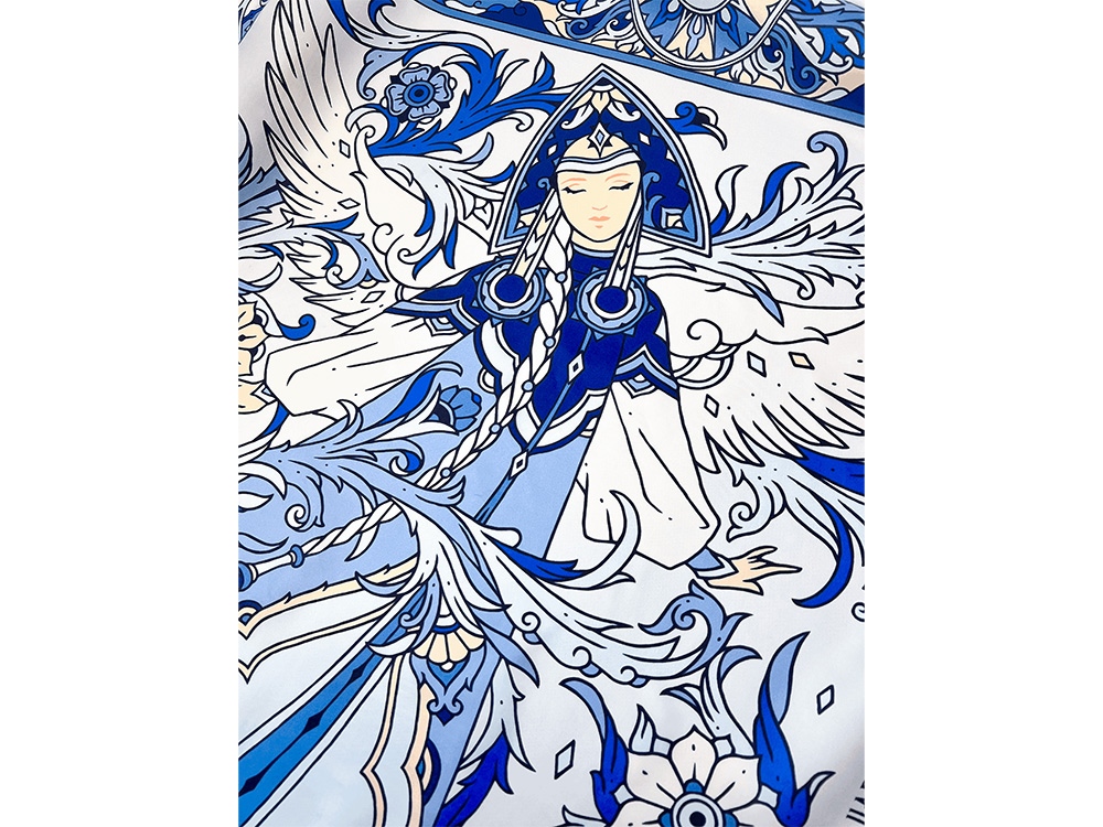 57324264529120d9.jpg Платок «Царевна-Лебедь» 100% шелк 3