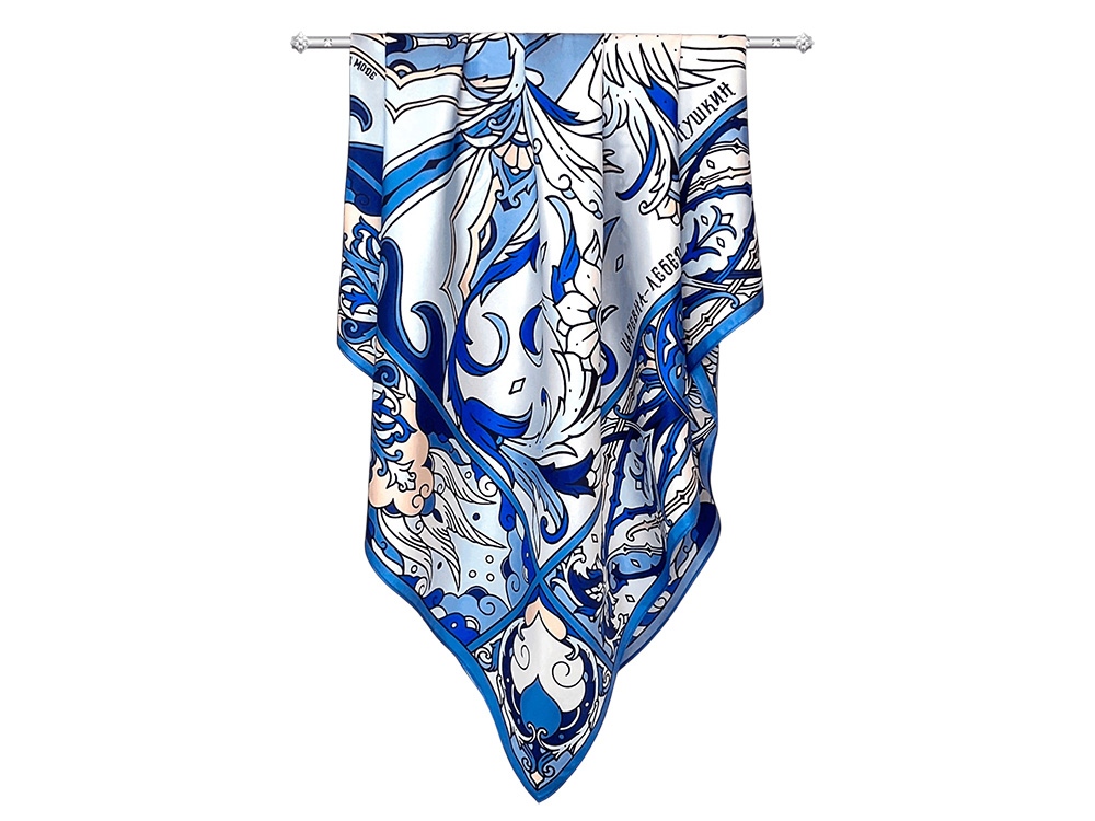 5f5142e1e5587957.jpg Платок «Царевна-Лебедь» 100% шелк 4