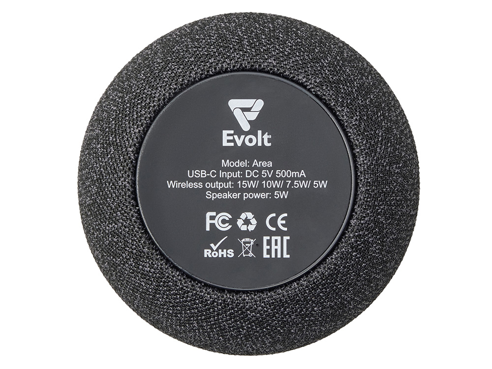 678d7347b04acea4.jpg Портативная колонка с беспроводной зарядкой «Ареа», 5 Вт 9