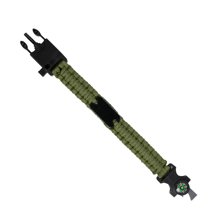 020f1e33-95dc-11ea-94a7-00155d640315 Походный браслет многофункциональный KUPRA, нейлон, пластик, зеленый, 25.5 x 3.4 x 1.1 см 1