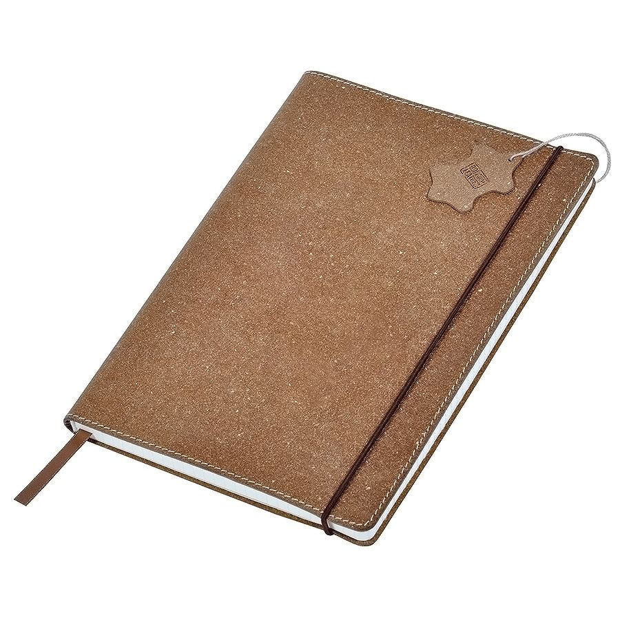 1632cd18-6b20-11e4-9411-00155d640301 Бизнес-блокнот А5 "Indi" в клетку , 160 стр, коричневый, рециклированная кожа 1