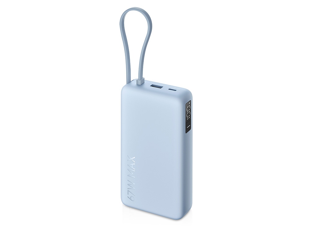 270d492fefd3ffe6.jpg Внешний аккумулятор со встроенным кабелем Xiaomi 67W Power Bank (Integrated Cable), 20000 мАч 1