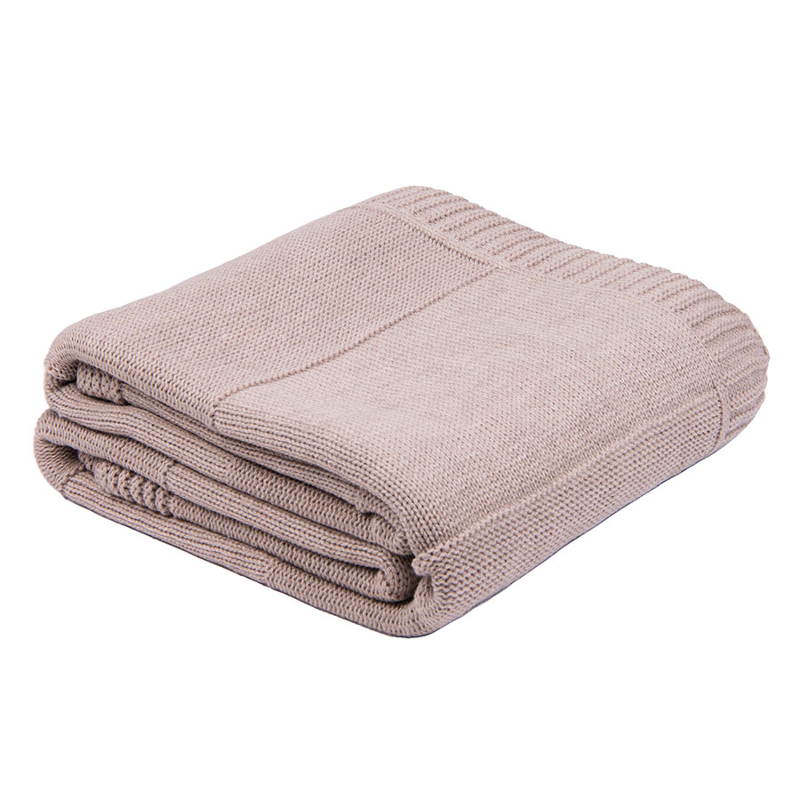 405a8b2a-8bc2-11eb-94ce-00155d9ecb08 Плед ELSKER MIDI, бежево-серый, шерсть 30%, акрил 70%, 150*200 см 1