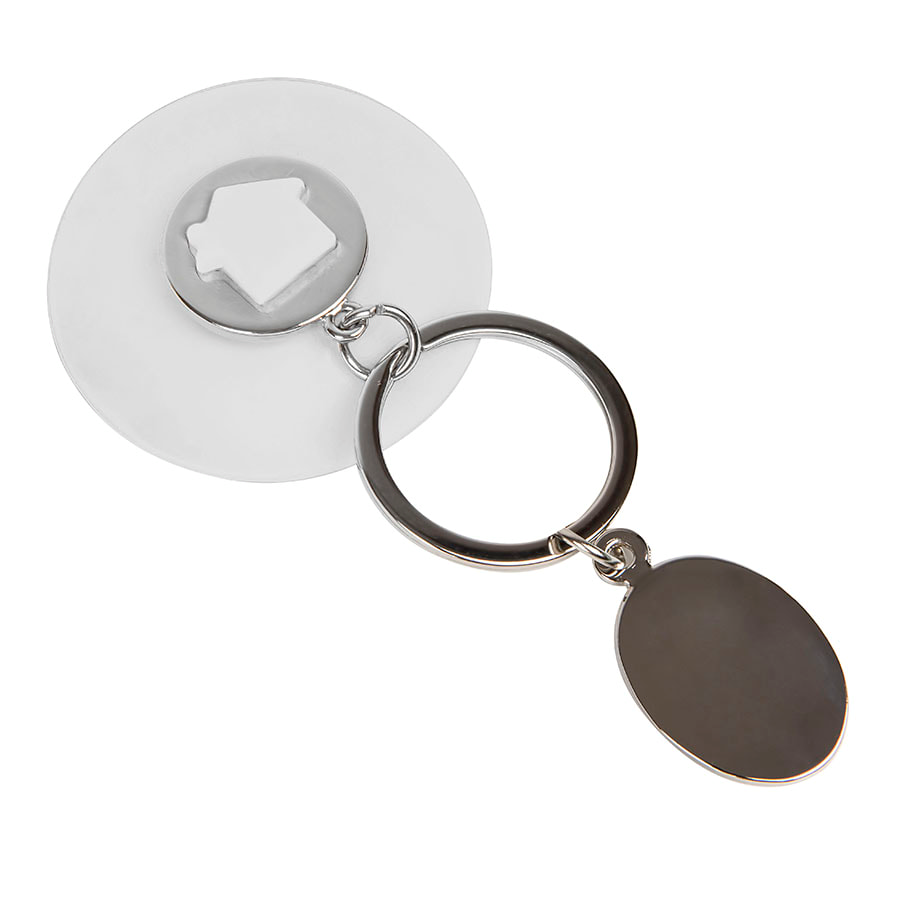 6d58d3f2-3946-11e7-942a-00155d640301 Брелок HALMAN, 11,5х5 см, белый , металл, силикон 1