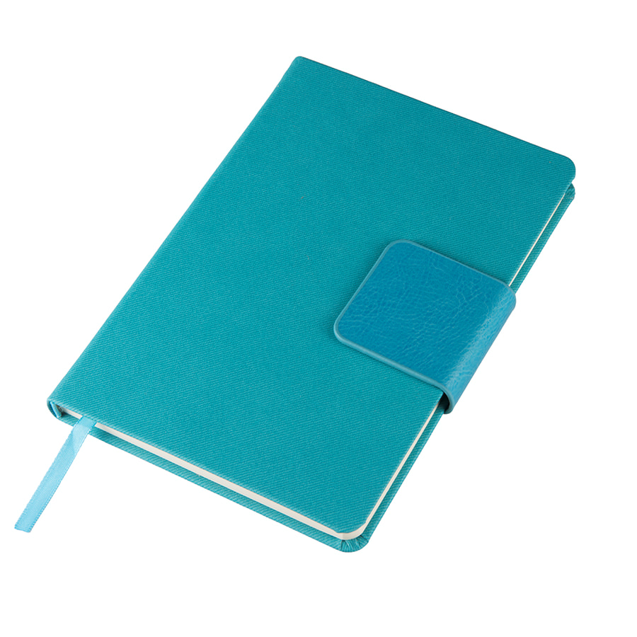 853bab42-6675-11e8-9441-00155d640301 Ежедневник недатированный Stevie, А5, бирюзовый, кремовый блок, без обреза 1