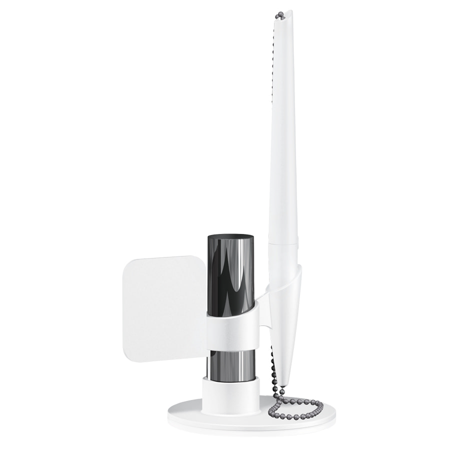 940d8685-6ee0-11e3-9a91-18a9053c0de9 FLAG, ручка шариковая с держателем, белый, пластик 1