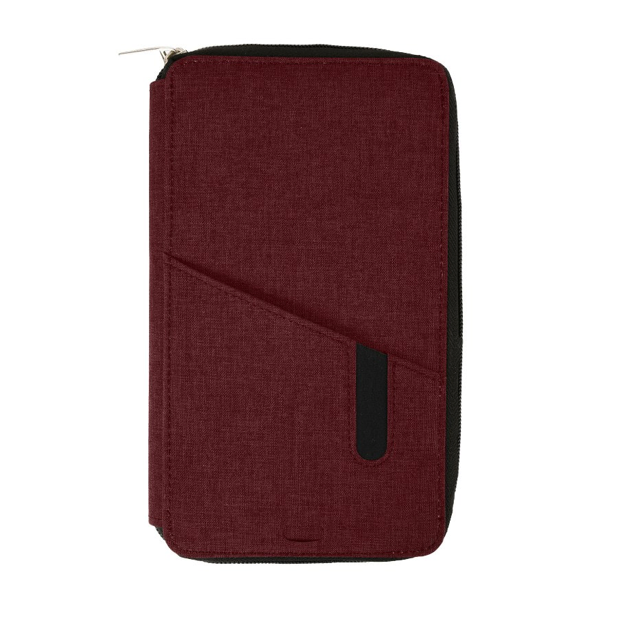 c0d27578-8e40-11e7-942b-00155d640301 Органайзер дорожный с зарядным устройством (4000mAh)"Portable",бордовый,12х21х3см, полиэстер 1