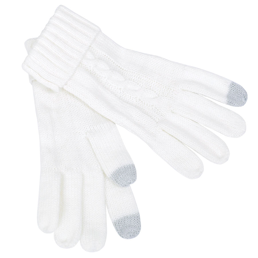ec71746f-d86d-11e4-9416-00155d640301 Перчатки сенсорные "Irish", белый_М, 100% акрил 1