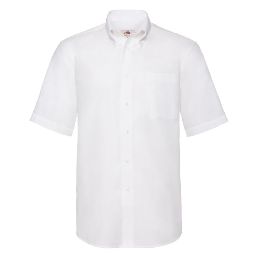 ee9c4810-8a8d-11df-af22-001871eb2973 Рубашка "Short Sleeve Oxford Shirt", белый_S, 70% х/б, 30% п/э, 130 г/м2 1