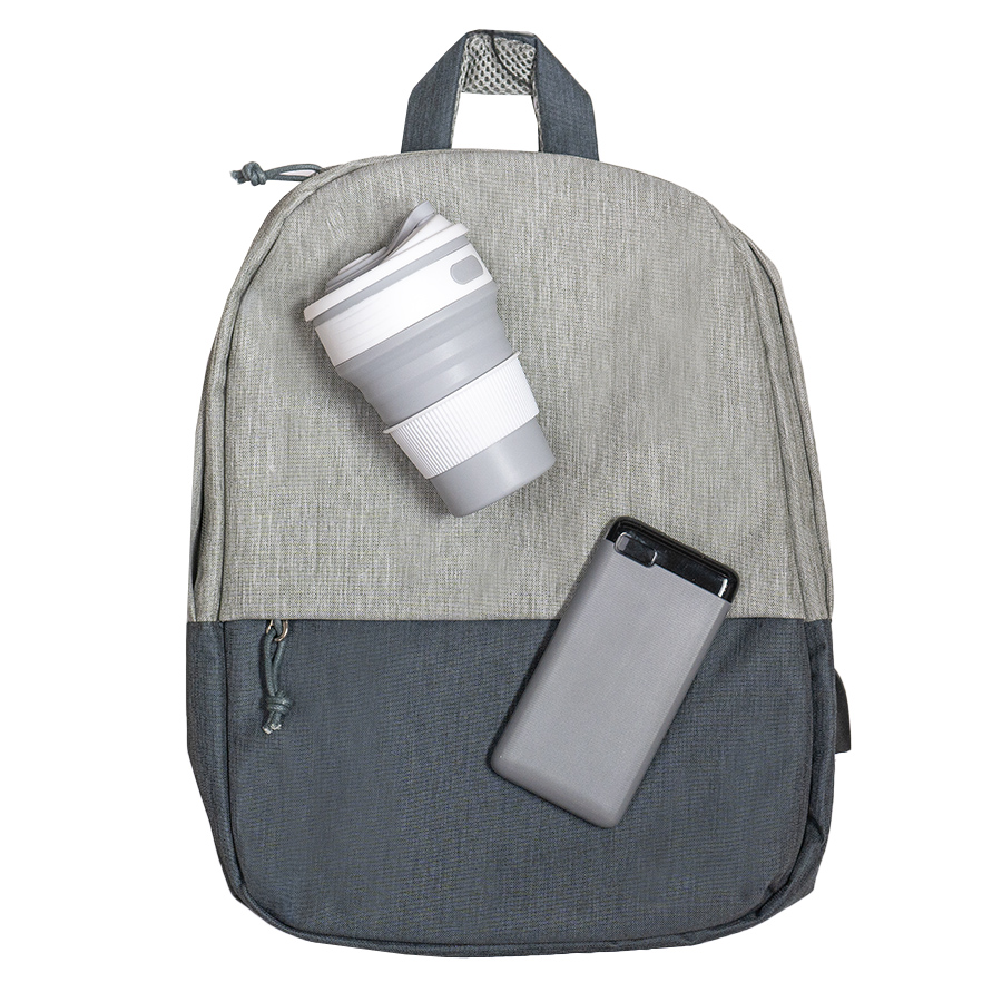 f767d786-b299-11ed-963a-00155da68a11 Набор подарочный GRAYGO: аккумулятор, стакан складной, рюкзак, серый 1