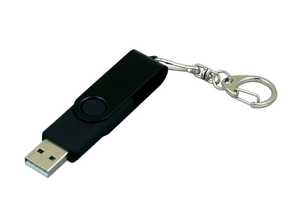 b99156d206434df6.jpg USB 2.0- флешка промо на 16 Гб с поворотным механизмом и однотонным металлическим клипом 2