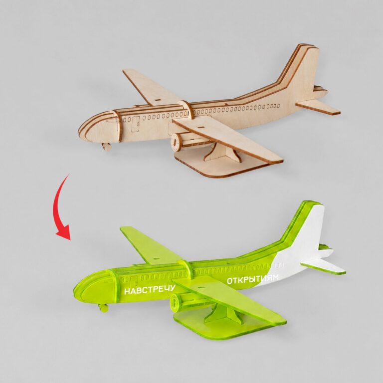 Деревянный 3d пазл «Самолет» 9
