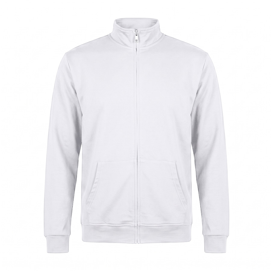 42880500-d9c4-11f0-969b-00155d41c407 Толстовка унисекс на молнии KINETIC, белый, S, 50 % хлопок, 50% полиэстер, 260 г/м2 1