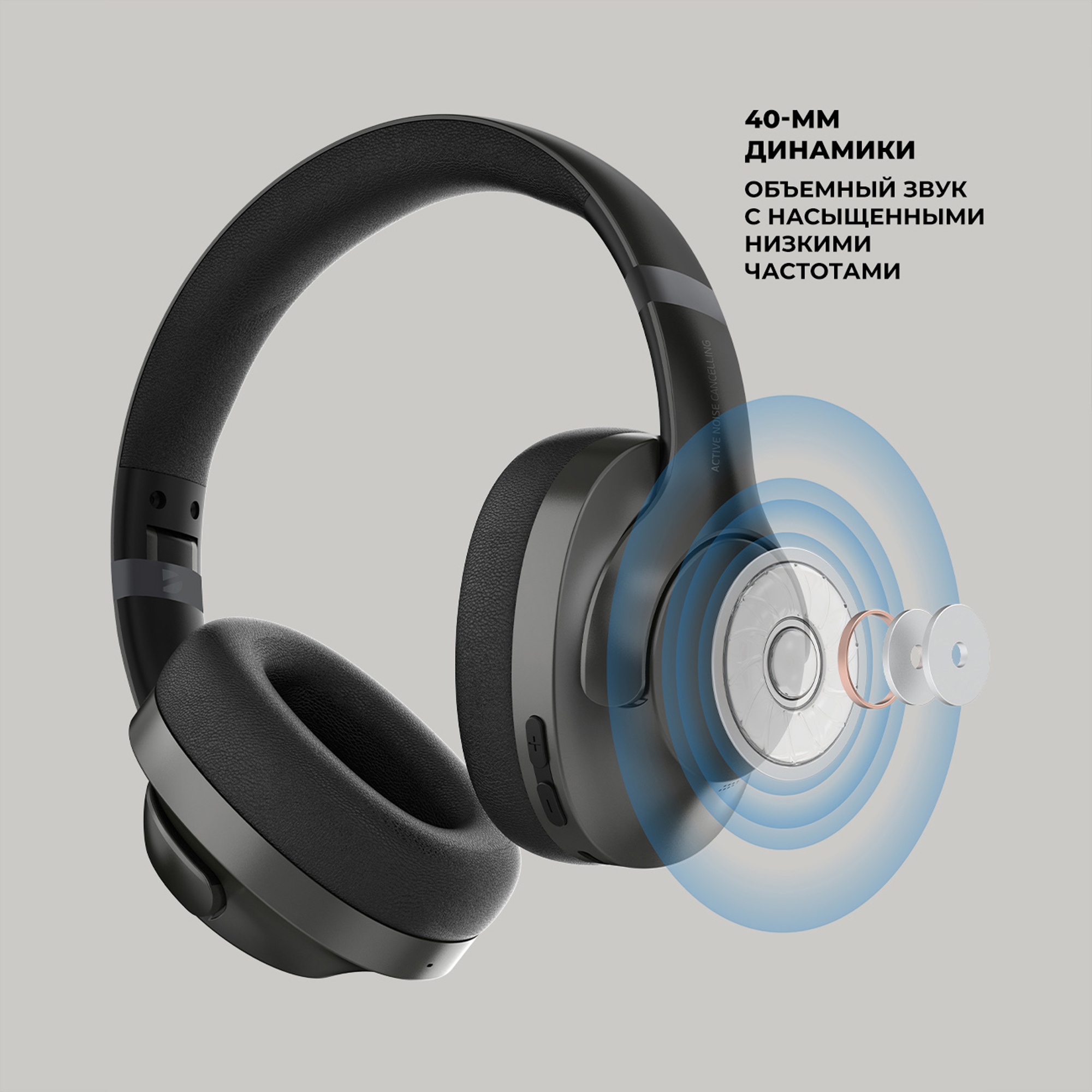 4596f042b2944fb8.jpg Беспроводные накладные наушники Stereo Ultra ANC, BT 5.4, ANC/ENC, 500мАч 3