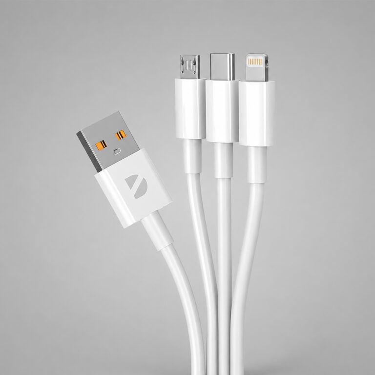 Дата-кабель 3 в 1: micro USB, USB-C, Ligthning, 1.2м 25