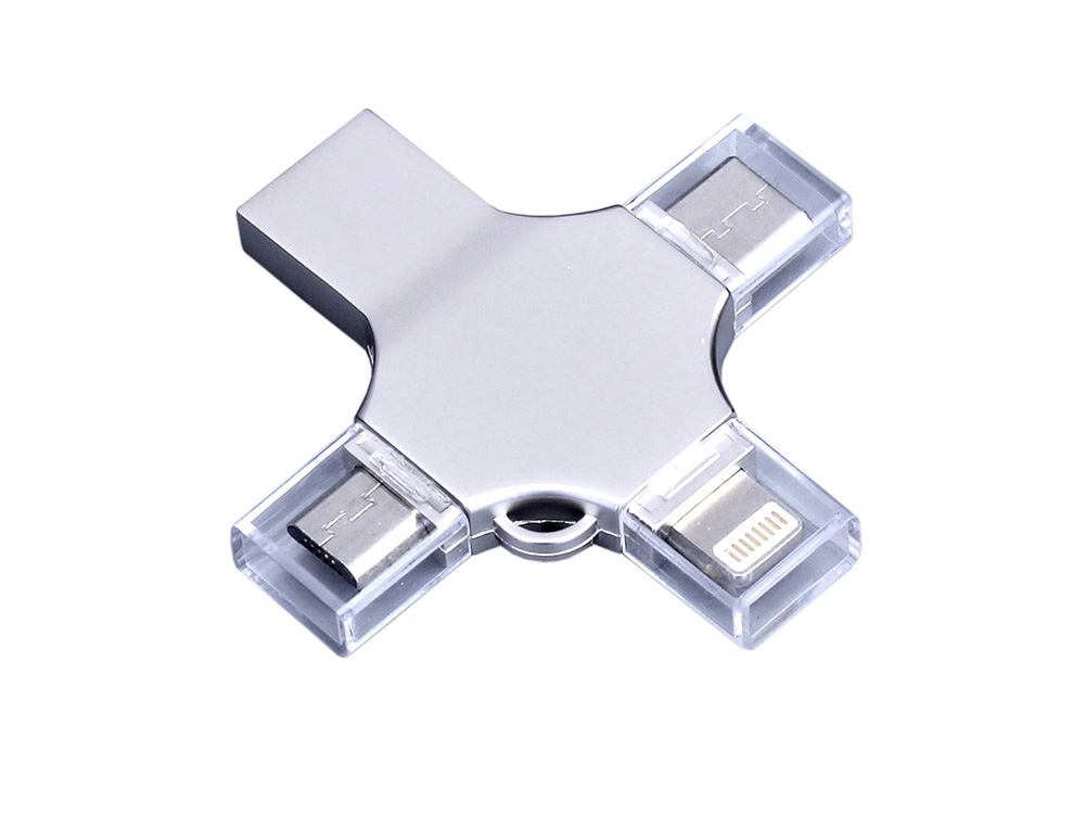 da0da8f0e2e026cb.jpg USB 3.0-флешка на 256 Гб 4-в-1 с разъемами Micro USB, Type-C и Lightning 2